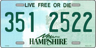NH license plate 3512522