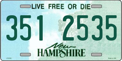 NH license plate 3512535