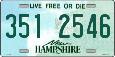 NH license plate 3512546
