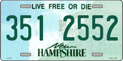 NH license plate 3512552