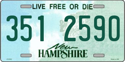 NH license plate 3512590