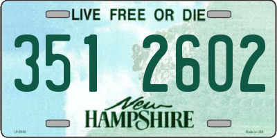 NH license plate 3512602