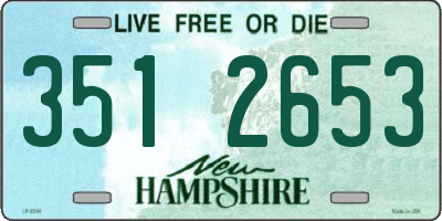 NH license plate 3512653
