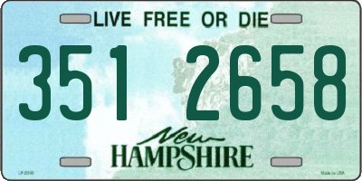 NH license plate 3512658