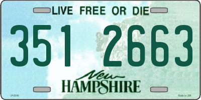 NH license plate 3512663