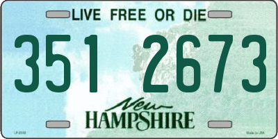 NH license plate 3512673