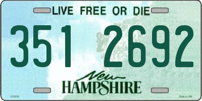 NH license plate 3512692