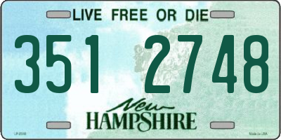 NH license plate 3512748
