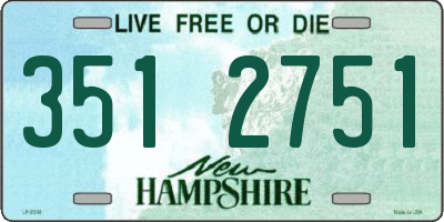 NH license plate 3512751