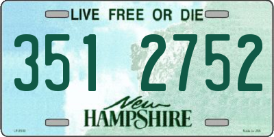 NH license plate 3512752
