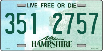 NH license plate 3512757