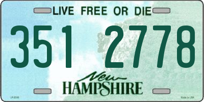 NH license plate 3512778