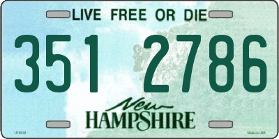 NH license plate 3512786
