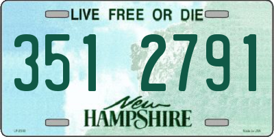 NH license plate 3512791