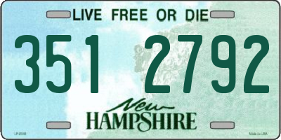NH license plate 3512792