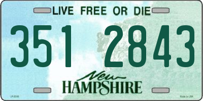NH license plate 3512843