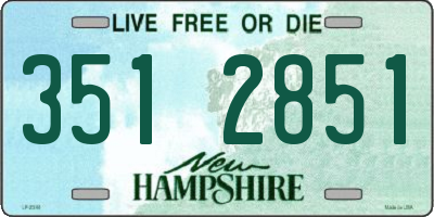 NH license plate 3512851