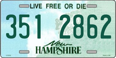 NH license plate 3512862