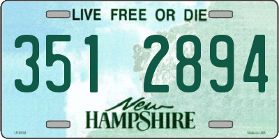 NH license plate 3512894