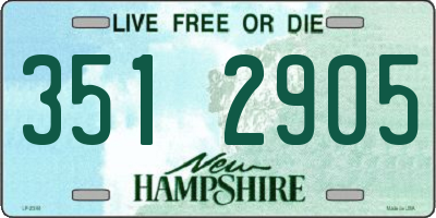 NH license plate 3512905