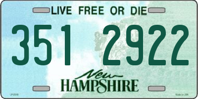 NH license plate 3512922