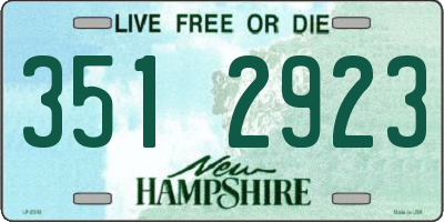 NH license plate 3512923
