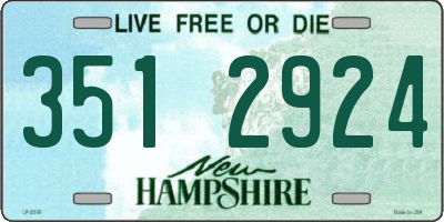 NH license plate 3512924