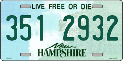 NH license plate 3512932
