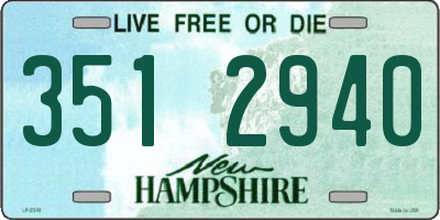 NH license plate 3512940