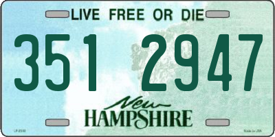 NH license plate 3512947