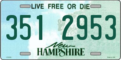NH license plate 3512953