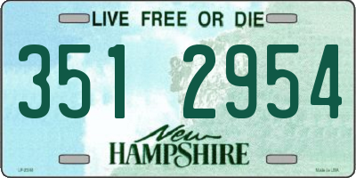 NH license plate 3512954