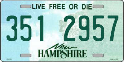 NH license plate 3512957