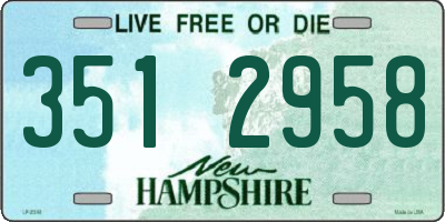 NH license plate 3512958
