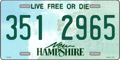 NH license plate 3512965