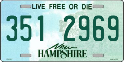 NH license plate 3512969