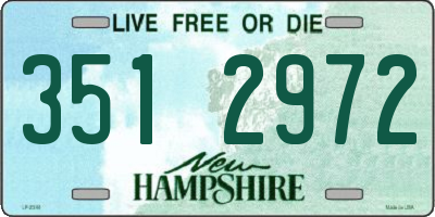 NH license plate 3512972