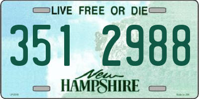 NH license plate 3512988