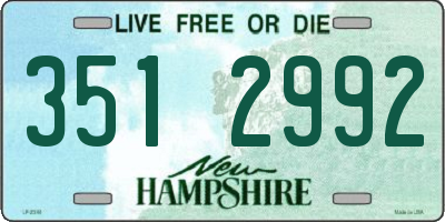 NH license plate 3512992