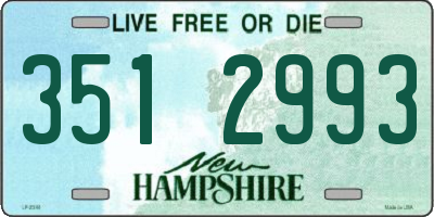 NH license plate 3512993