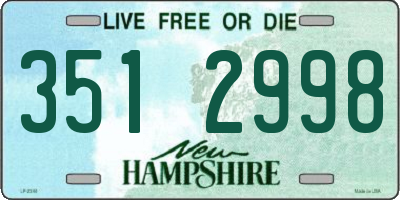 NH license plate 3512998