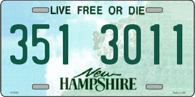 NH license plate 3513011