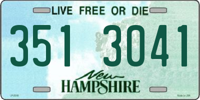 NH license plate 3513041