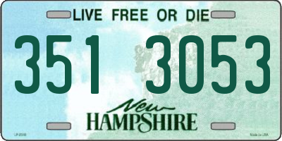 NH license plate 3513053