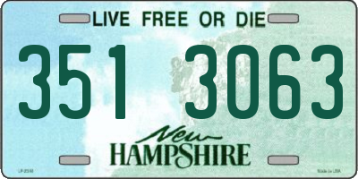 NH license plate 3513063