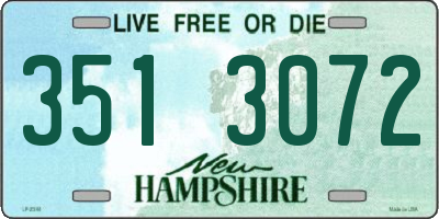 NH license plate 3513072
