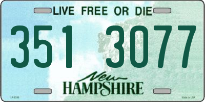 NH license plate 3513077