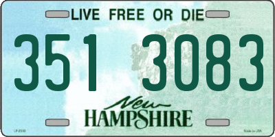 NH license plate 3513083