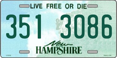 NH license plate 3513086