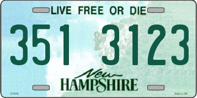 NH license plate 3513123